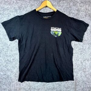 Imagine Dragons T-Shirt Mens Large Black Cotton Graphic Print Mercury World Tour